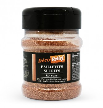 Paillettes sucrées or rose