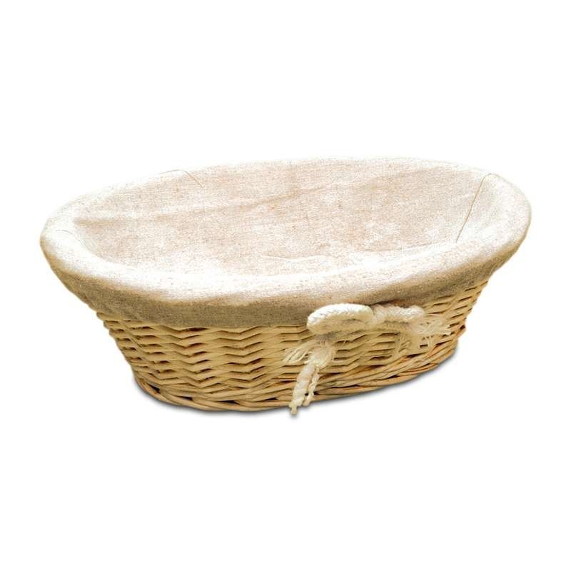 Basket oval with canvas 275x200x90 mm