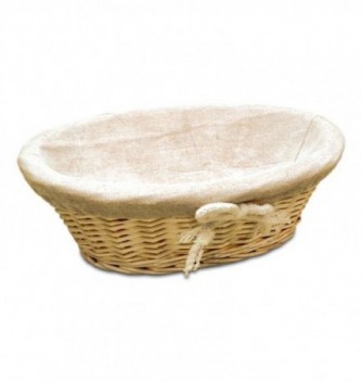 Basket oval with canvas 275x200x90 mm