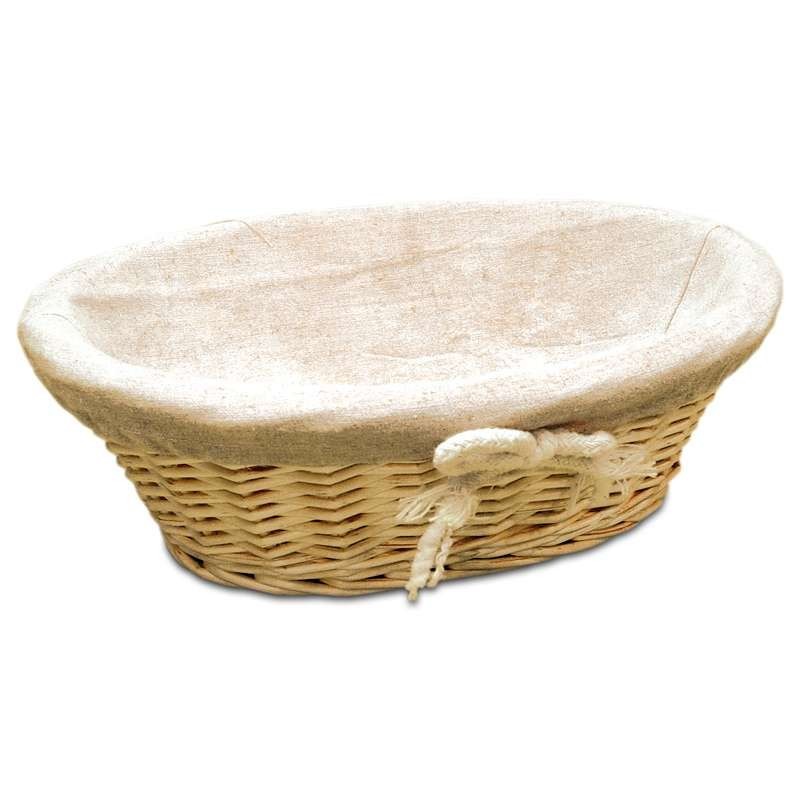 Basket oval with canvas 340x240x95mm