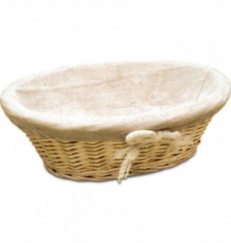 Basket oval with canvas 340x240x95mm