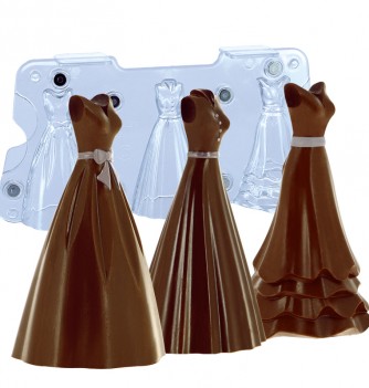 Moule Chocolat Robes Evasées 3 modèles