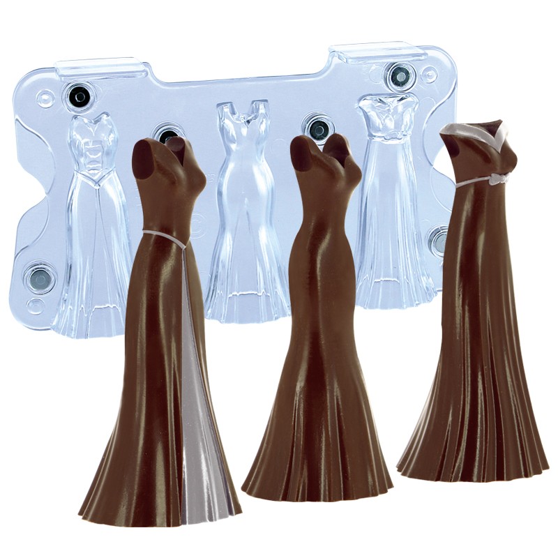 Moule Chocolat Robes Cintrées 3 modèles