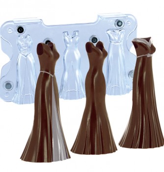 Moule Chocolat Robes Cintrées 3 modèles