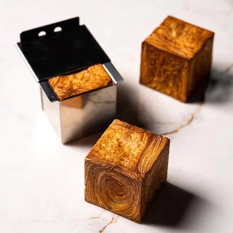 Moule cube croissant en inox - 60 mm