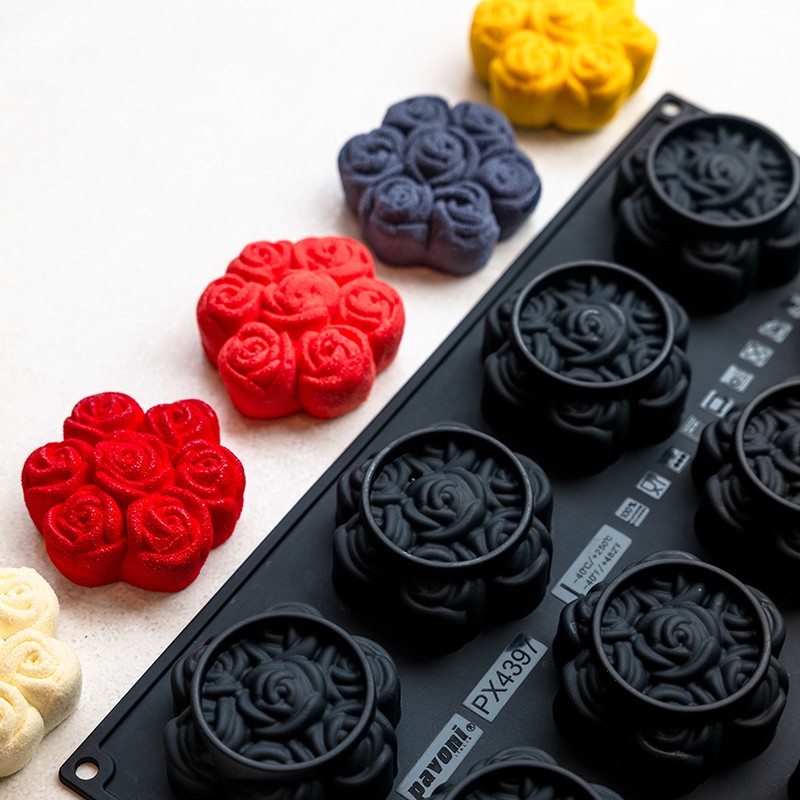 Moule Silicone Pavoflex - Bouquet de roses individuels -  Cedric Grolet