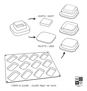 Moule Silicone Pavoflex - Rectangular avec découpoir