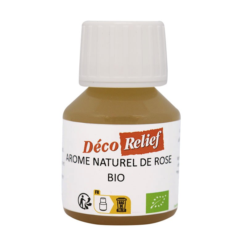 Flacon d'arôme alimentaire naturel bio saveur rose