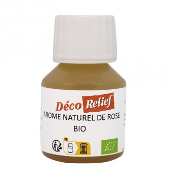 Flacon d'arôme alimentaire naturel bio saveur rose