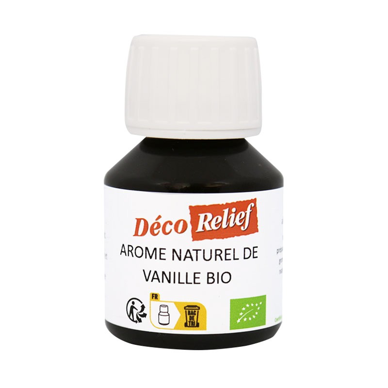 Flacon d'arôme alimentaire naturel bio saveur vanille