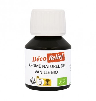 Flacon d'arôme alimentaire naturel bio saveur vanille