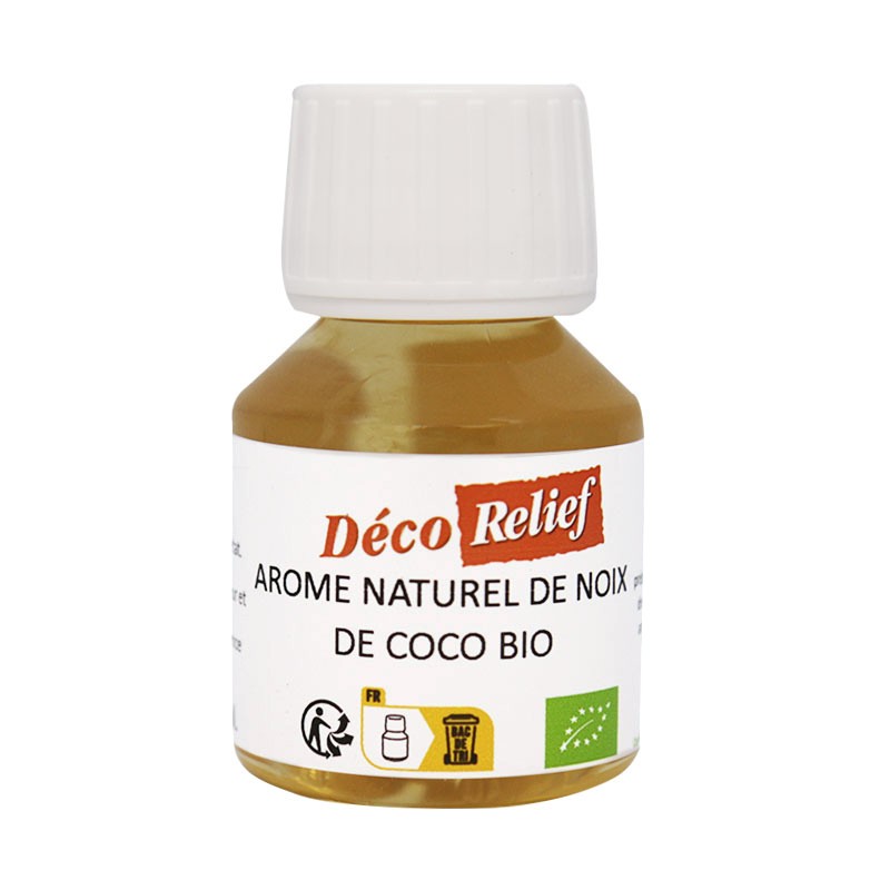 Flacon d'arôme alimentaire naturel bio saveur noix de coco