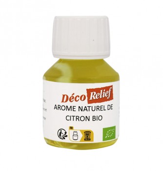 Flacon d'arôme alimentaire naturel bio saveur citron