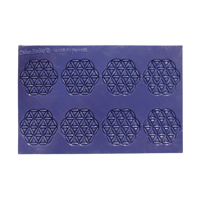 Tapis silicone DECO TUILE - 8 Rosaces