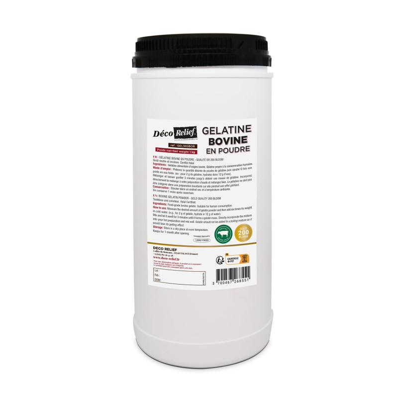 Gelatine bovine en poudre - 1 Kg