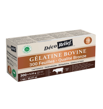 300 Feuilles de gélatine bovine - Bronze