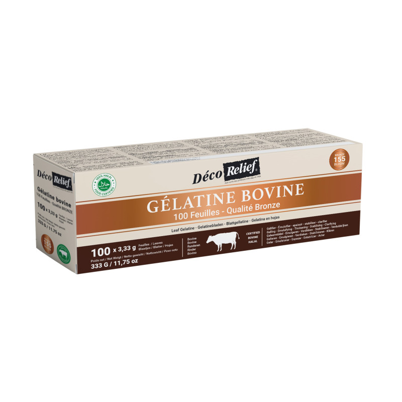 Bovine Gelatine Sheets - 100 Sheets (Bronze)
