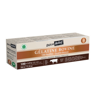 Bovine Gelatine Sheets - 100 Sheets (Bronze)