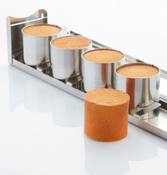 Kit of 5 Stainless Steel Cylinder Moulds - Croissants (ø60 x 60 mm)