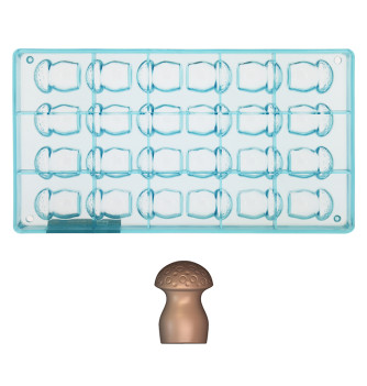 Chocolate mould - 24 small mushrooms
