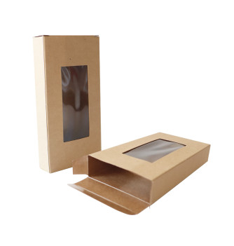 Set of 100 Kraft Paper chocolate bars Boxes - 16 x 8 x 2,3 cm