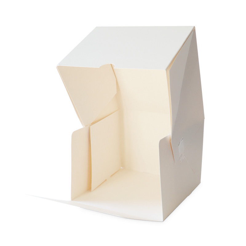 Set of 50 Tall White Cake Boxes - 18 x 18 x 13 cm