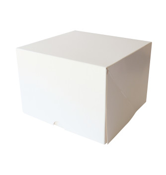 Set of 50 Tall White Cake Boxes - 18 x 18 x 13 cm