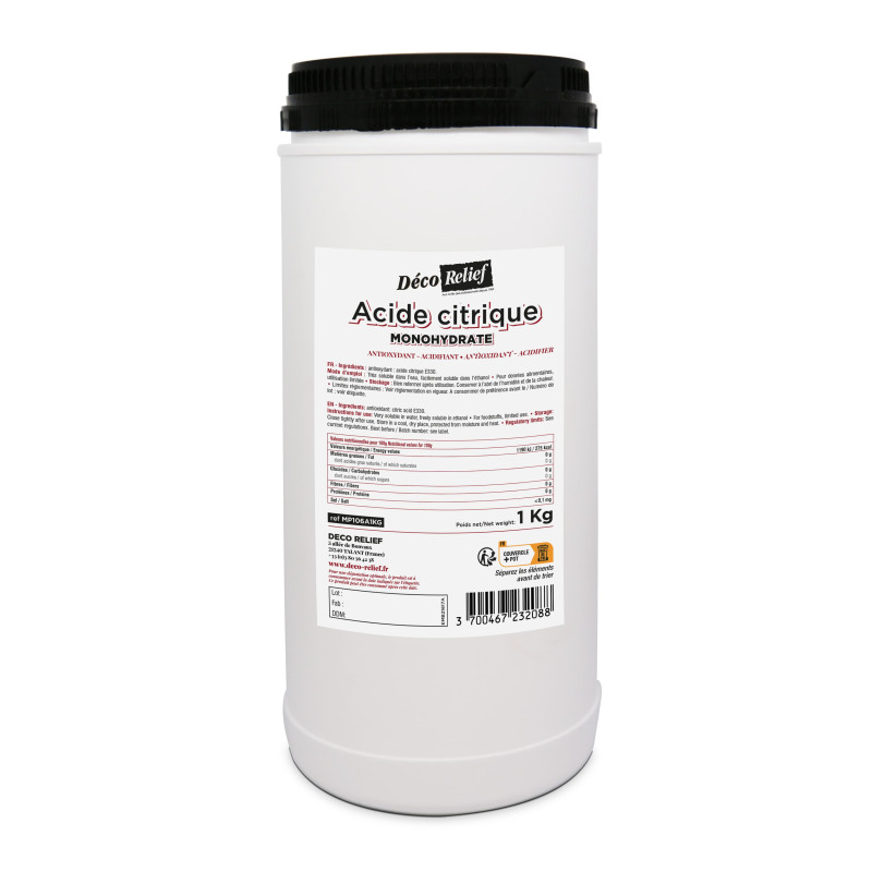 Acide Citrique Alimentaire en Poudre - 1Kg