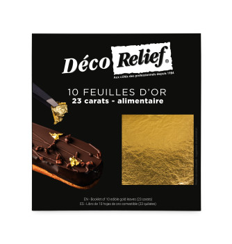 Feuille d'Or Alimentaire Carnet de 10 Feuilles
