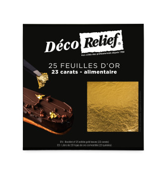 Feuille d'Or Alimentaire Carnet de 25 Feuilles