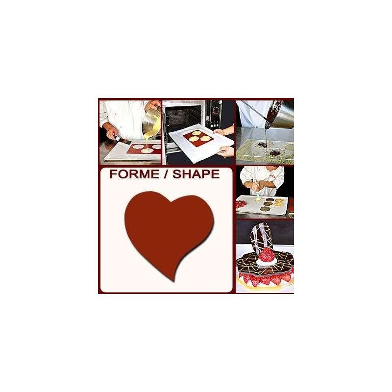 Silicone & plastic stencils 24 asymmetric hearts 38x39mm