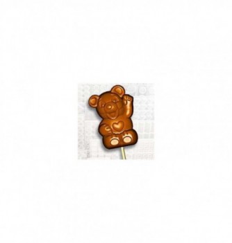 Chocolate mold lollipops 7 55x40x16-16gr Bears