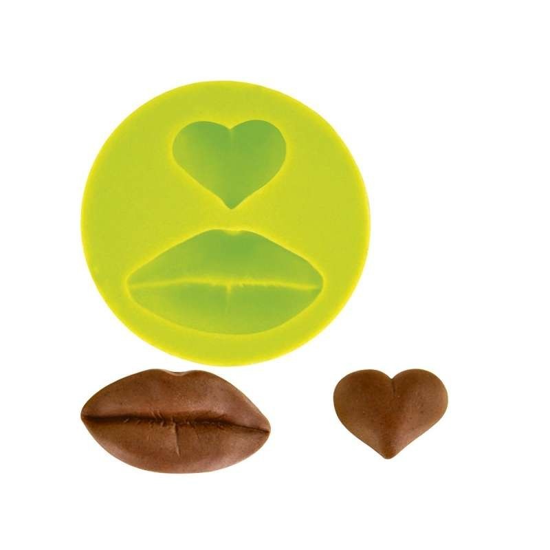 Silicone mould - Heart & lips
