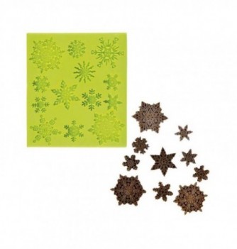 Silicone mold - Snowflakes 13 pcs 100x140mm