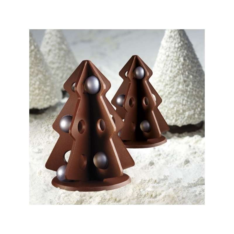 Chocolate Mould - Set of 2 Hemstitched Christmas Tree