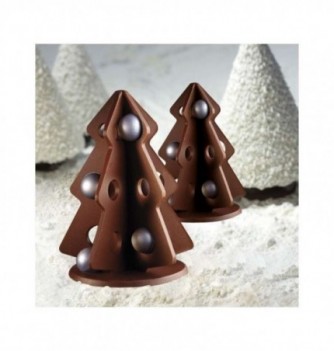 Chocolate Mould - Set of 2 Hemstitched Christmas Tree