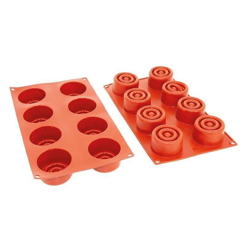 Moule Gâteau Silicone Cylindre Annelé DécoFlex - 8 pcs