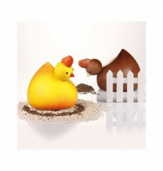 Chocolate Mould - Set of 2 Hens (165x180mm)