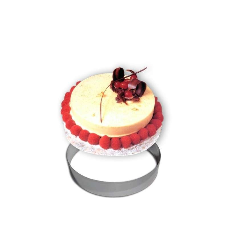 Cercle Mousse Pâtisserie Inox - Ø 18cm - H 4,5cm