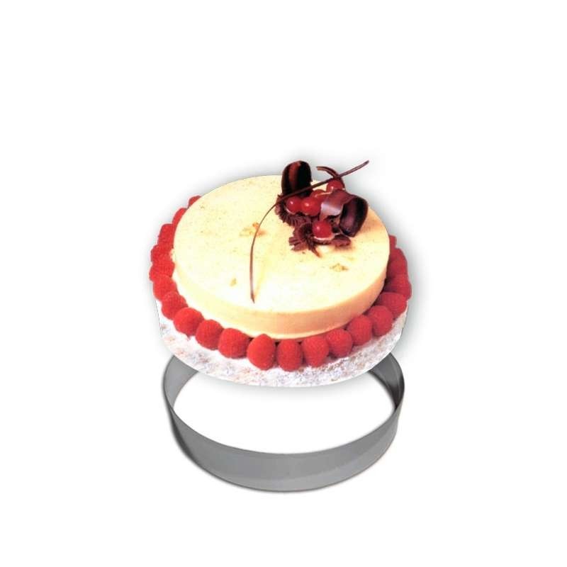 Cercle Mousse Pâtisserie Inox - Ø 20cm - H 4,5cm