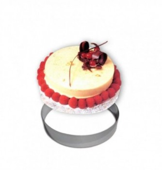 Cercle Mousse Pâtisserie Inox - Ø 24cm - H 4,5cm