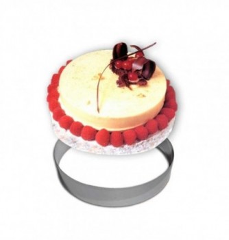 Cercle Mousse Pâtisserie Inox - Ø 30cm - H 4,5cm