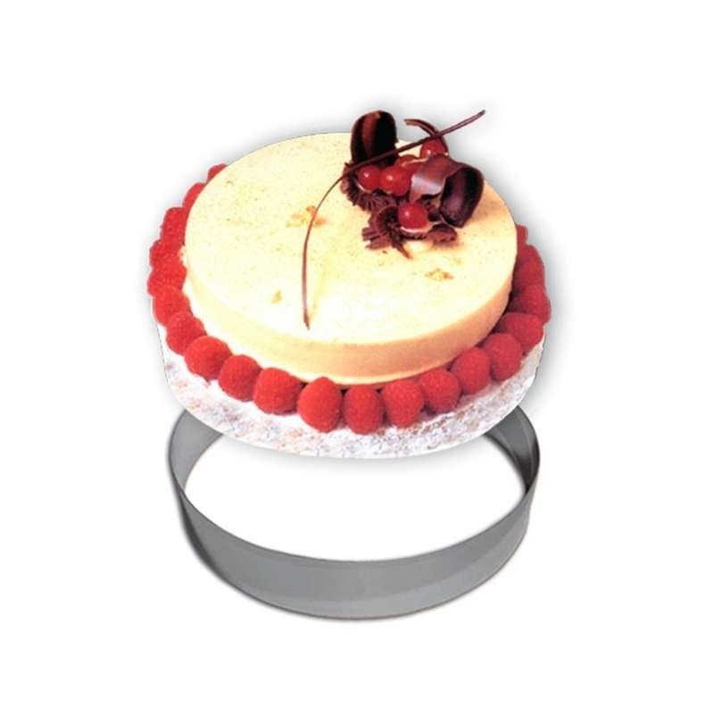 Cercle à gâteau ovale en inox - Ht 4,5cm - Cercle à patisserie