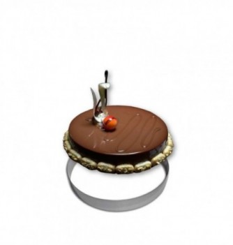 Cercle Mousse Pâtisserie Inox - Ø 22cm - H 4cm