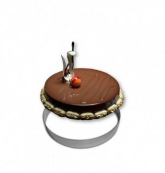 Cercle Mousse Pâtisserie Inox - Ø 24cm - H 4cm