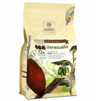 Chocolat de Couverture 1kg Barry - Noir Venezuela 72% Cacao