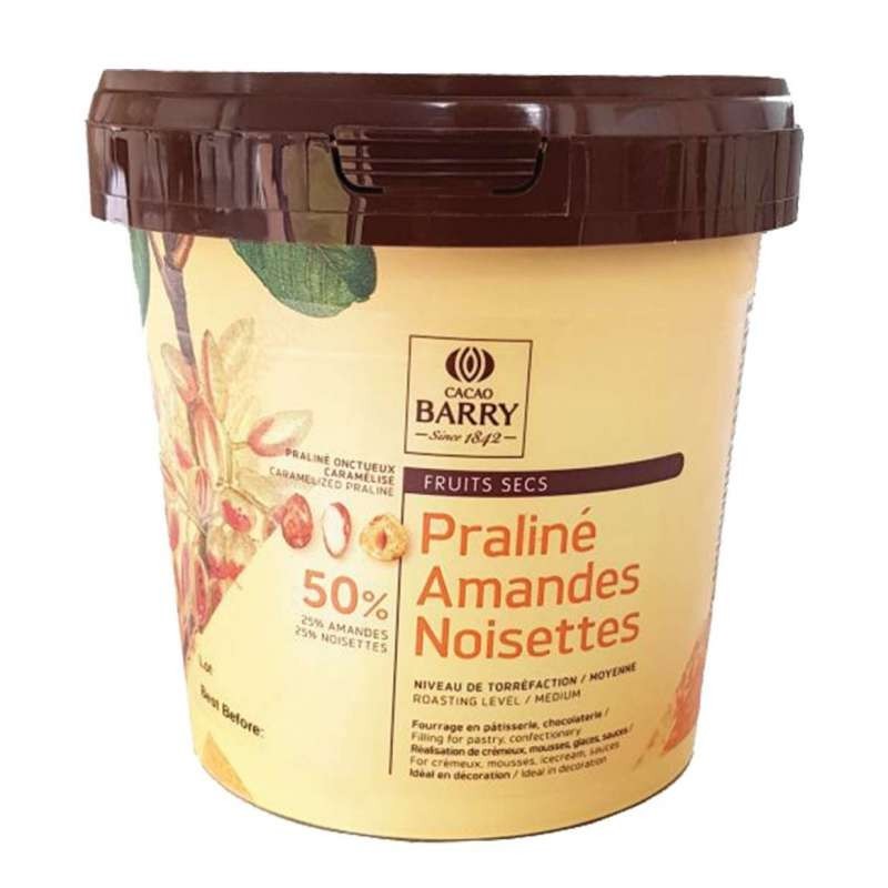 Praliné Amandes-Noisettes 1kg Barry - 25% Amandes - 25% Noisettes