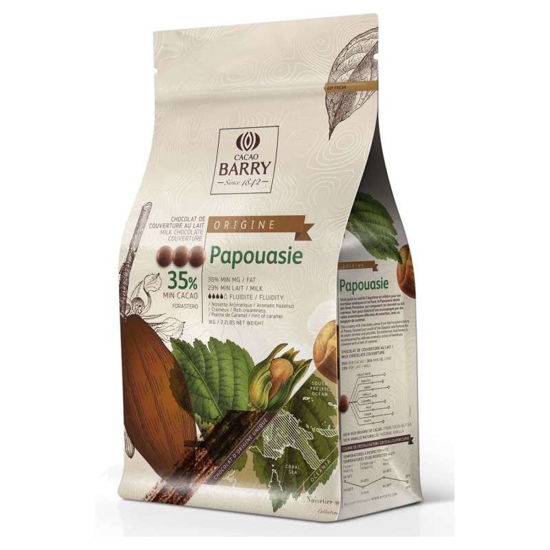 Chocolat de Couverture 1kg Barry - Lait Papouasie 35.7% Cacao