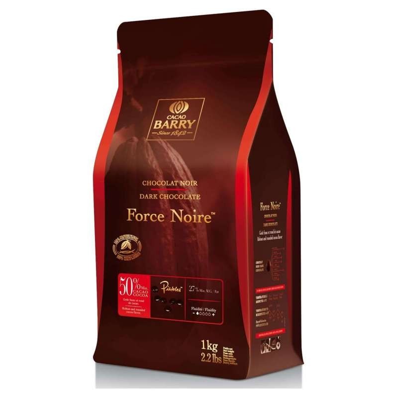 Chocolat de Couverture 1kg Barry - Force Noire 50% Cacao