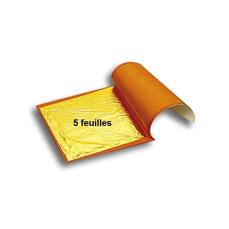 4 feuilles d'or alimentaire 24 carats